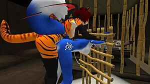 blue vixen gets fucked hard and lots in latex