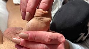 Foreskin Play and Handjob with Post Cum Teasing