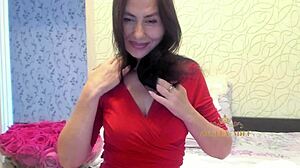 Horny Milf Angela Strips And Opens Hairy Cunt For Fans On Couch