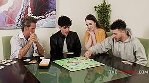 family game night turns into intense free use fucking