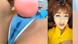 Ahegao Orgasm - Cosplay Girl Diane From Seven Deadly Sins Masturbates To Wet Panties Climax