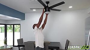 You see that monster cock stretching her round booty?