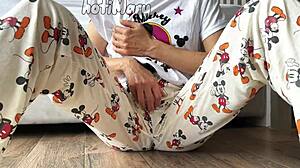 Skinny Teen 18+ in Pajama Small 18+ Tits Masturbating and Squirting Orgasm