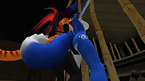 blue vixen gets fucked hard and lots in latex