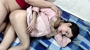 Desi Indian Muslim Girlfriend in Bathroom Scene