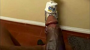 stroking my big black cock til i pre cum