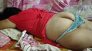 Wild Hot Desi Girlfriend In Red - Hot Body Massage