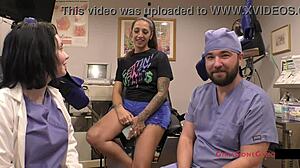 Nurse Lux Examines Patient Mafra While Doctor Watches