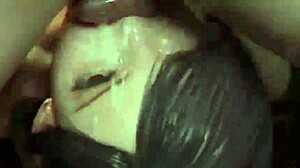 lara croft 3d hentai blowjob & handjob, sucking and stroking the cock in anime style