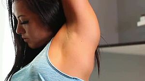 asian and latina lesbians are vibing their clits with a huge toy, getting so wet and horny 😏🍆