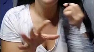 Young Girl Boldly Flashes Panties on Camera for Naughty Voyeur Thrill