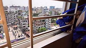 skinny girl has awesome sex with funny couple in this xxx video 😏