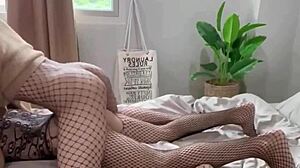 amateur asian ladyboy in stockings gets pounded outdoors