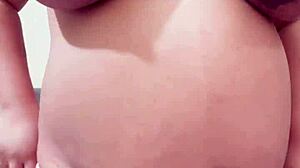 pregnant arab stepmom teases webcam strip