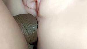 Mandy gets anal creampie while fucking sex doll in the ass