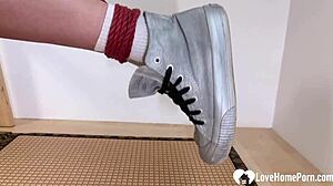 Bondage And Gagging Transform My Girlfriend Into A Cum-Soaked Slut During Our Homemade Sex Tape.