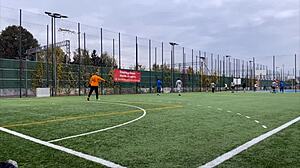 Young football player gets pounded by massive swiss guy and his friends