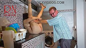 housewife fucked in the washing machine pussy licking cunnilingus domination in laundry c3