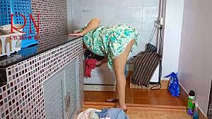 housewife fucked in the washing machine pussy licking cunnilingus domination in laundry c3