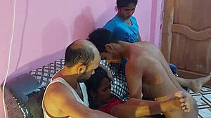 Looks sexy in a foursome with friends Hanif, Popy Khatun, Sumona, and Manik Mia