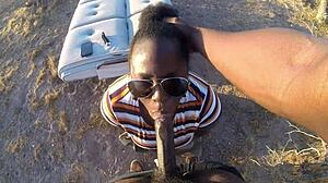 BBW's First Time Hiking with Big Black Cock Outdoor Fuck