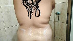 Busty Stepmother Recorded Bathing In Bathroom With Big Tits And Clit Exposed