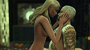 In She Ain't Mine 5, the 3D hentai anime depicts naughty sexual acts with cartoon characters in explicit scenes