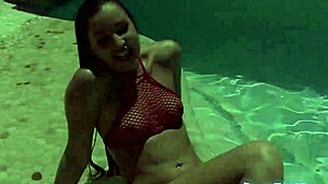 Sexy Bikini Babe Masturbates By The Pool