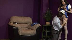 Tranny Gets Cock Sucked