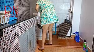 housewife fucked in the washing machine pussy licking cunnilingus domination in laundry c3