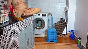 housewife fucked in the washing machine pussy licking cunnilingus domination in laundry c3