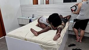 bastidores da grava��o com a novinha alicia ribeiro interpretando a enteada do nego black que comeu cu dela na pele