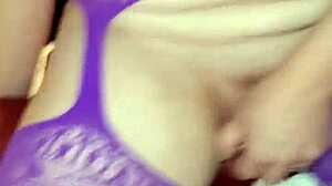 Whore wife intensely creampies her dripping pussy with a thick dildo.