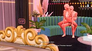 In She Ain't Mine 5, the 3D hentai anime depicts naughty sexual acts with cartoon characters in explicit scenes