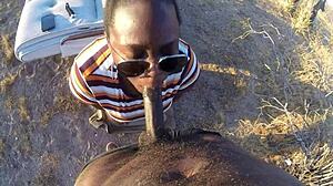 BBW's First Time Hiking with Big Black Cock Outdoor Fuck