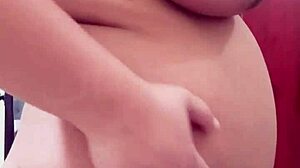 pregnant arab stepmom teases webcam strip