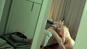 Stepdaughter Spies on Stepmom and Daddy's Sex, Gets Fucked!