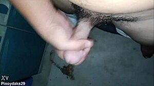 Handjob Of My Hairy Natural Cock.