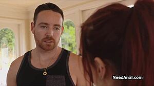 Redhead pawg blowjob during yoga 😏