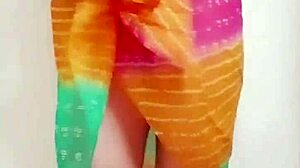 Desi hijra performs intense naked dance as hot Indian randi girl shemale in desi porno item girl style