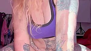 She rides huge toy with wild passion 😈