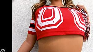 Febby Twigs blows huge cock POV