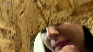 I gave myself through the gloryhole to two big-dicked strangers, getting cumshots in my mouth and pussy