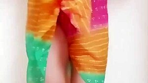 Desi hijra performs intense naked dance as hot Indian randi girl shemale in desi porno item girl style