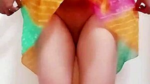 Desi hijra performs intense naked dance as hot Indian randi girl shemale in desi porno item girl style