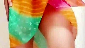 Desi hijra performs intense naked dance as hot Indian randi girl shemale in desi porno item girl style