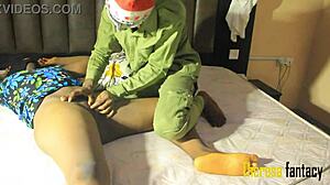 Black african babe got pussy drilled on xmas day