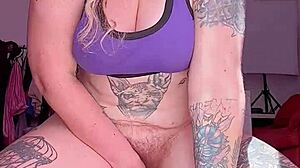 She rides huge toy with wild passion 😈