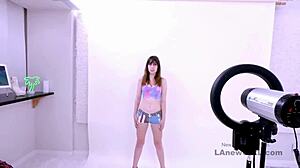 Sexy brunette endures intense fucking during modeling audition