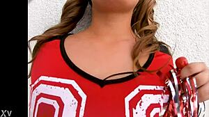 Febby Twigs blows huge cock POV